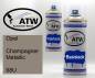 Preview: Opel, Champagner Metallic, 68U: 400ml Sprühdose + 400ml Klarlack - Set, von ATW Autoteile West.